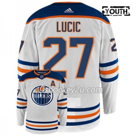 Børn NHL Edmonton Oilers Trøje MILAN LUCIC 27 Adidas Hvid Authentic